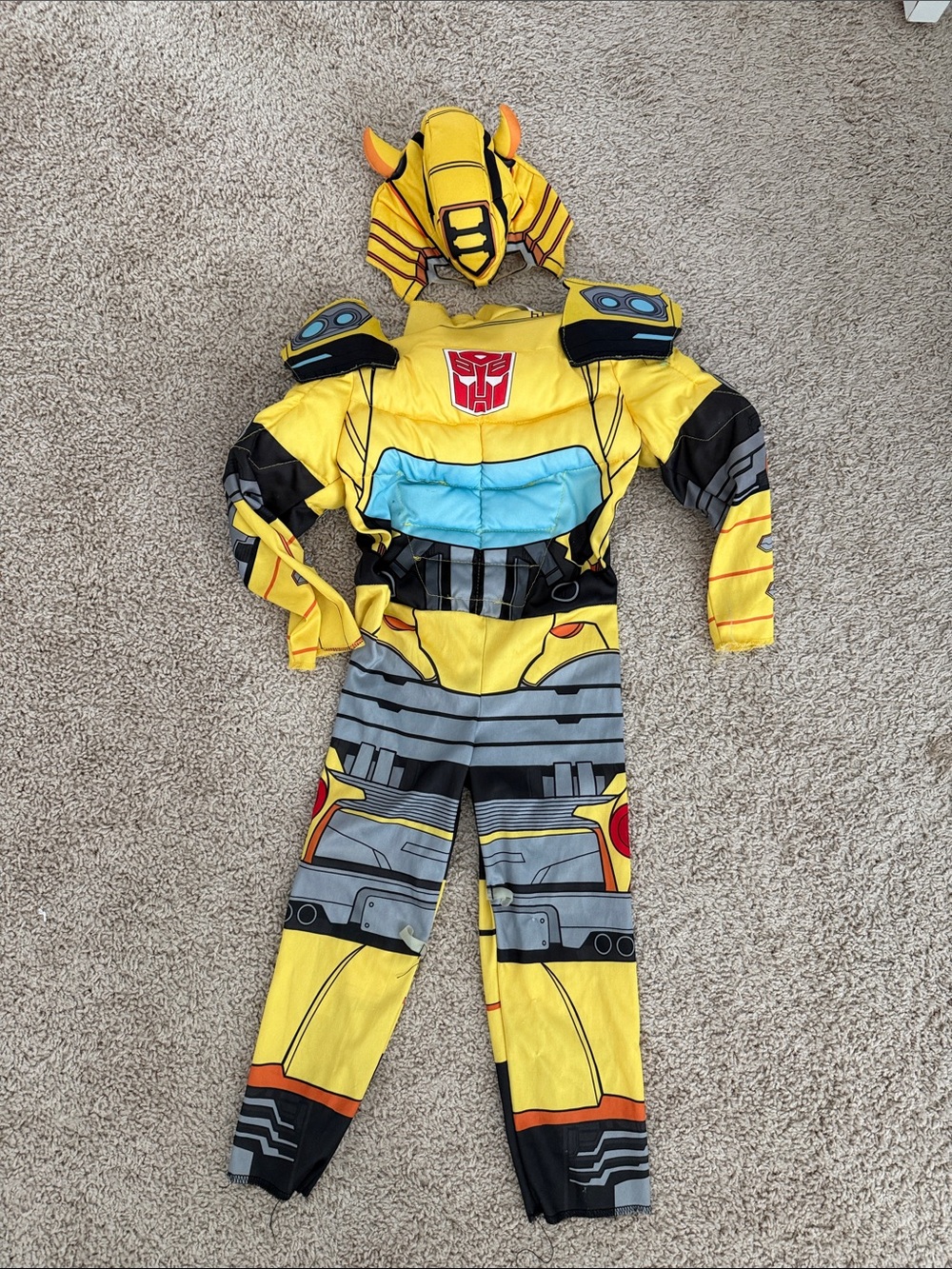 Transformers Costume Boys Size 3t-4t Yellow